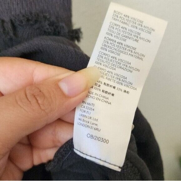 We The Free Oversize Button Down Knit Boho Gray Thermal Top Basics Minimalist S - Picture 11 of 11